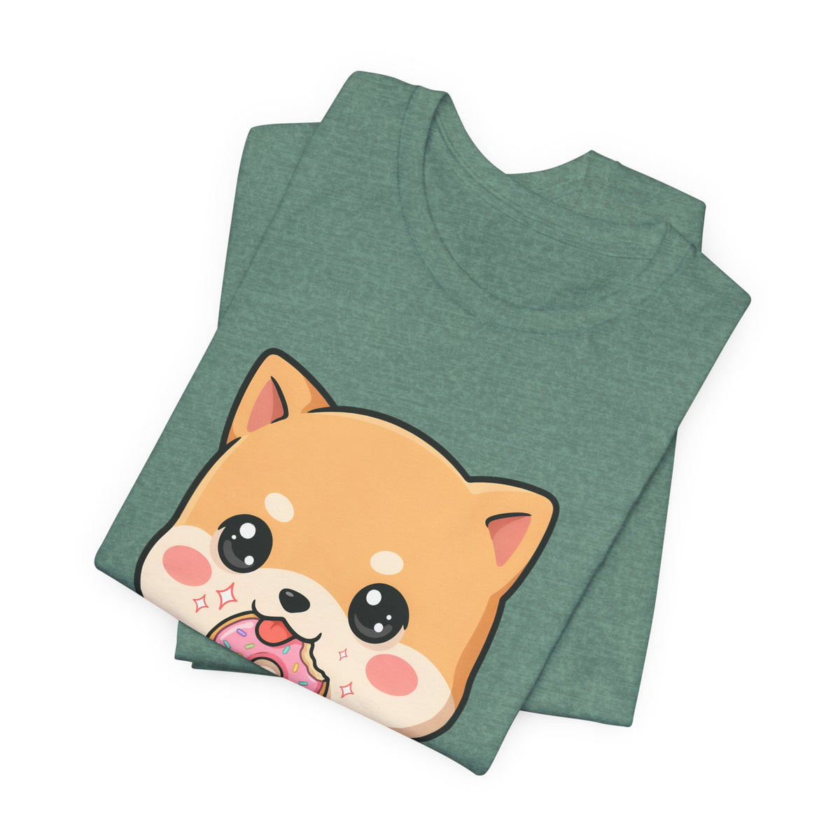 Kawaii Shiba Inu Donut Unisex Jersey Short Sleeve Tee