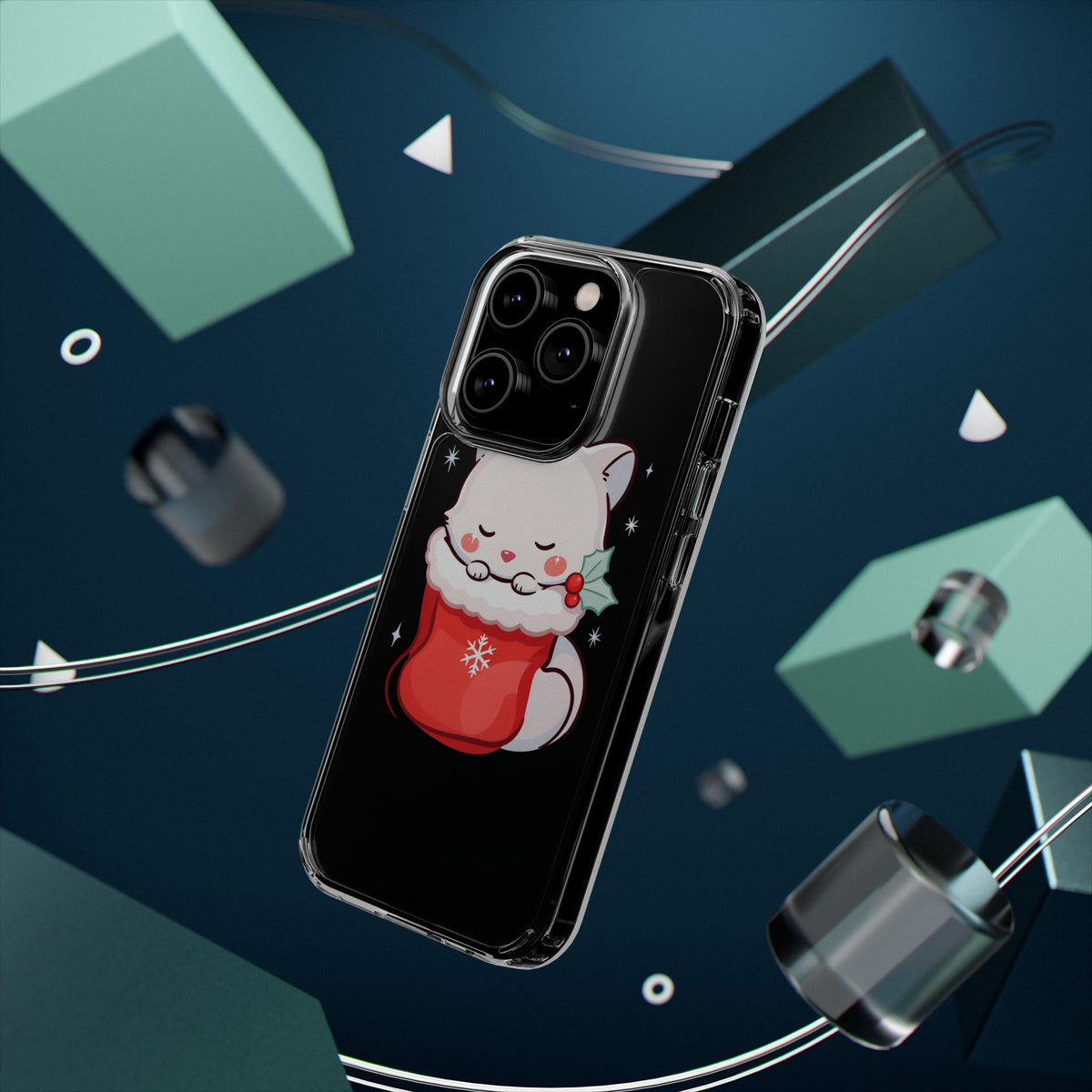 Christmas Fox Phone Case, Cute Holiday Stocking Gift