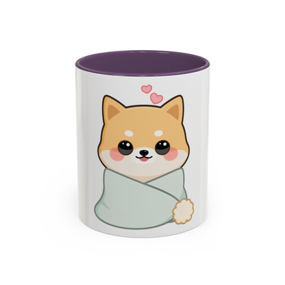 Kawaii Shiba Inu Accent Coffee Mug for Cozy Moments