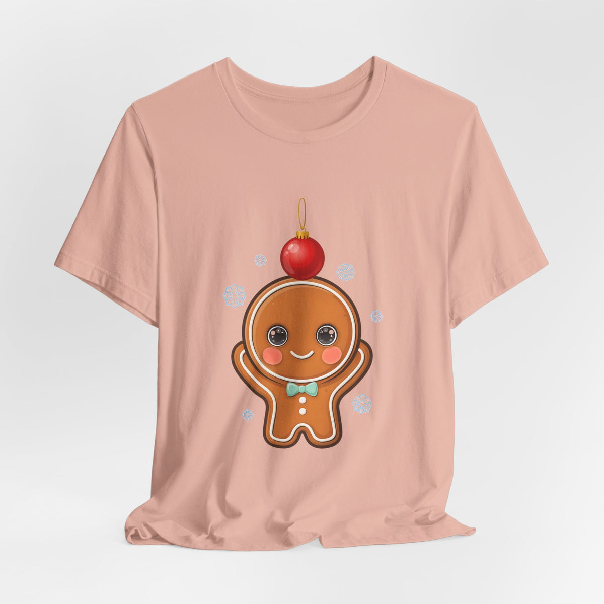 Kawaii Gingerbread Christmas Tee, Cute Holiday Unisex Shirt