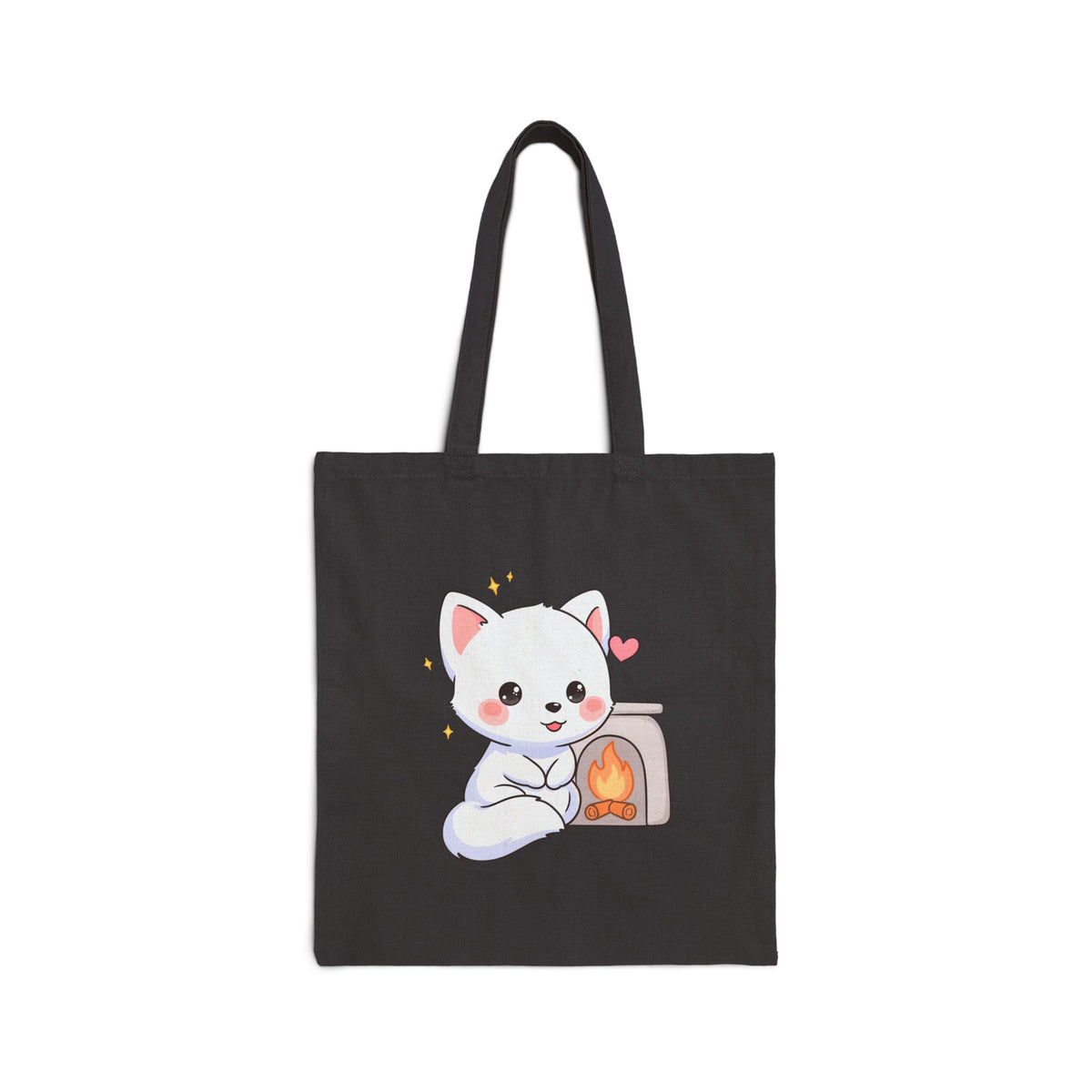 Kawaii Arctic Fox Tote Bag for Cozy Winter Days