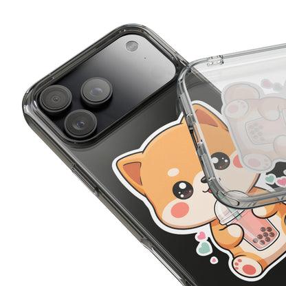 Kawaii Shiba Inu Phone Case for Bubble Tea Lovers