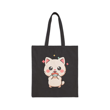 Kawaii Sushi Cat Tote Bag for Cute Everyday Carry