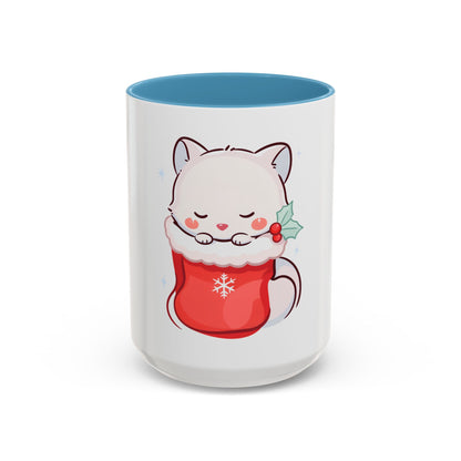 Kawaii Christmas Fox Accent Mug for Cozy Holiday Sips