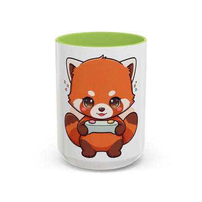 Red Panda Gamer Accent Coffee Mug for Cozy Desk Setups