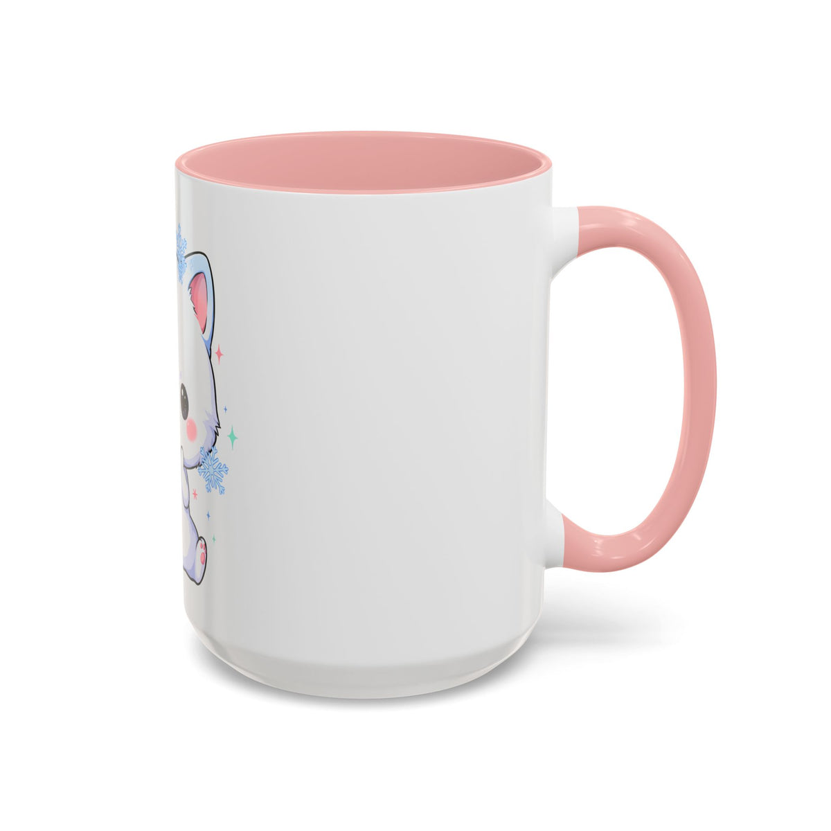 Kawaii Arctic Fox Accent Coffee Mug for Cozy Mornings