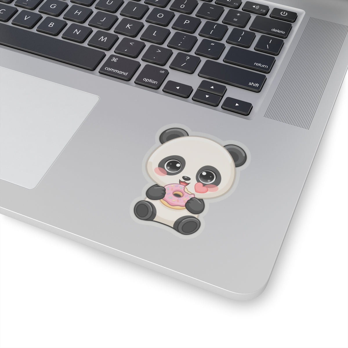 Kawaii Panda Sticker, Cute Donut Lover Vinyl Decal