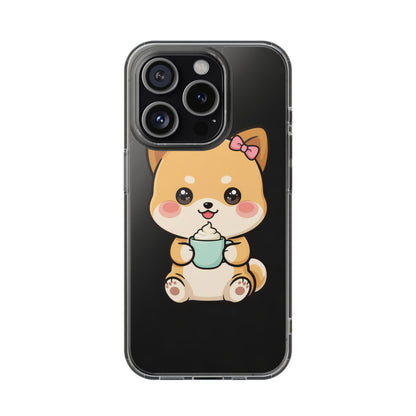 Kawaii Shiba Inu Phone Case with Latte