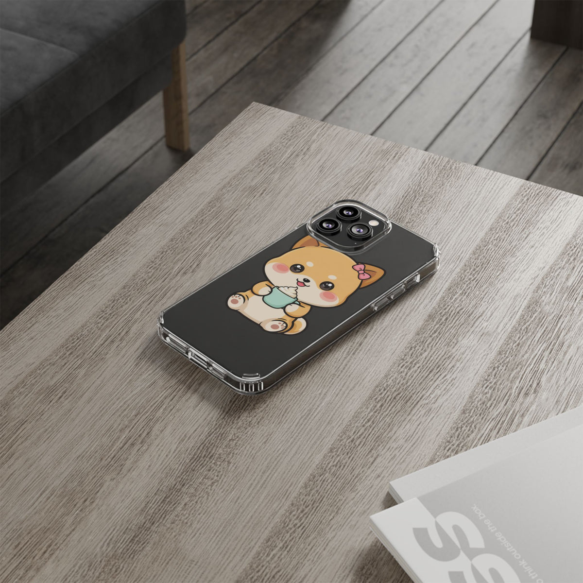 Kawaii Shiba Inu Phone Case with Latte