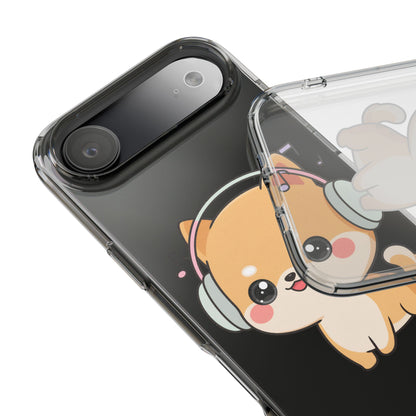 Kawaii Shiba Inu Phone Case – Music Lover Clear Case
