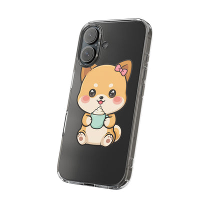Kawaii Shiba Inu Phone Case with Latte