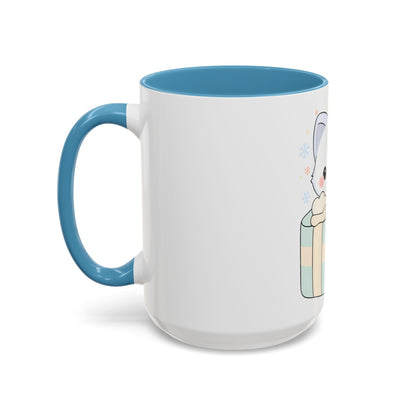 Kawaii Arctic Fox Mug, Cute Gift Box Accent Coffee Mug