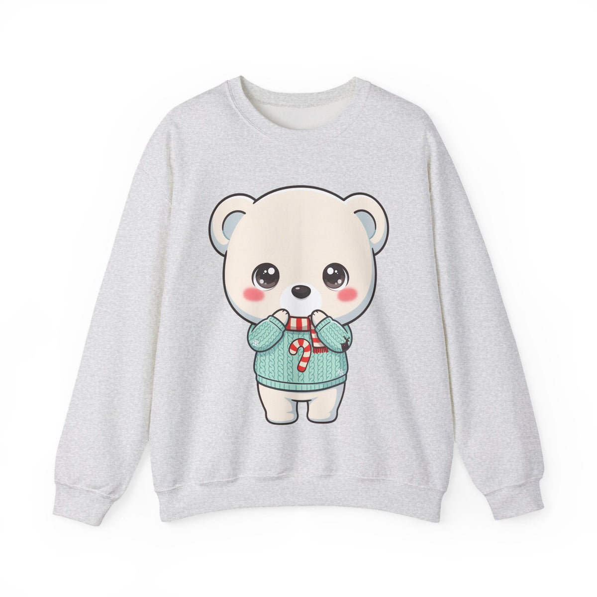 Kawaii Polar Bear Christmas Sweatshirt for Cozy Holiday Moments