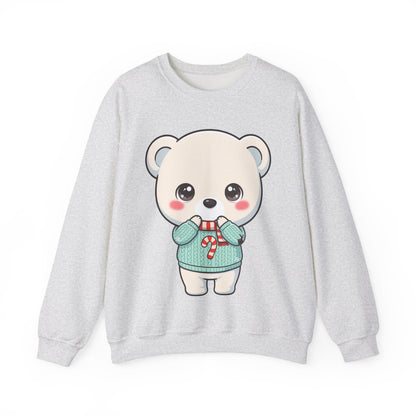 Kawaii Polar Bear Christmas Sweatshirt for Cozy Holiday Moments