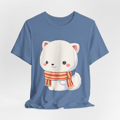 Kawaii Arctic Fox Christmas Tee for Cute Holiday Fans