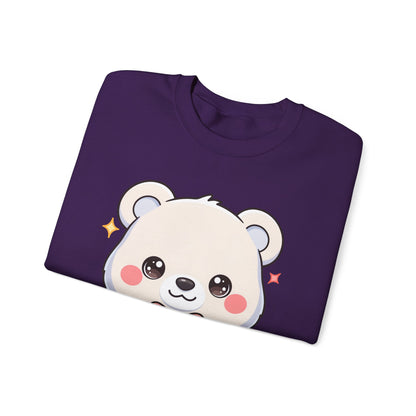 Kawaii Polar Bear Sweatshirt, Cute Gift-Giving Cub