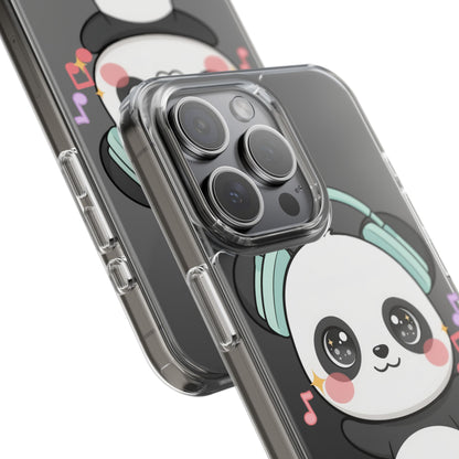 Kawaii Panda Phone Case with Headphones