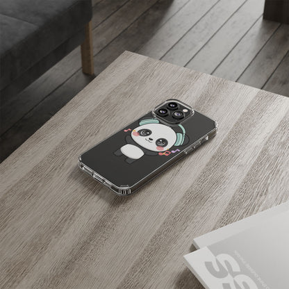 Kawaii Panda Phone Case with Headphones