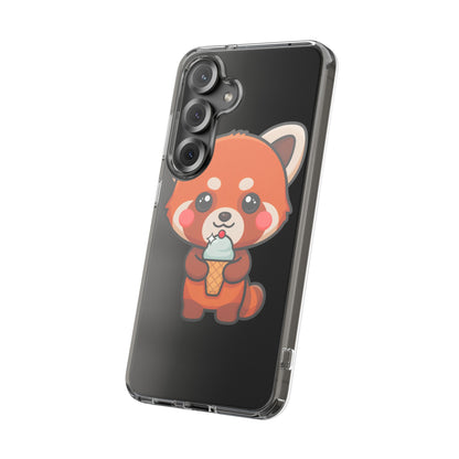 Kawaii Red Panda Phone Case with Ice Cream