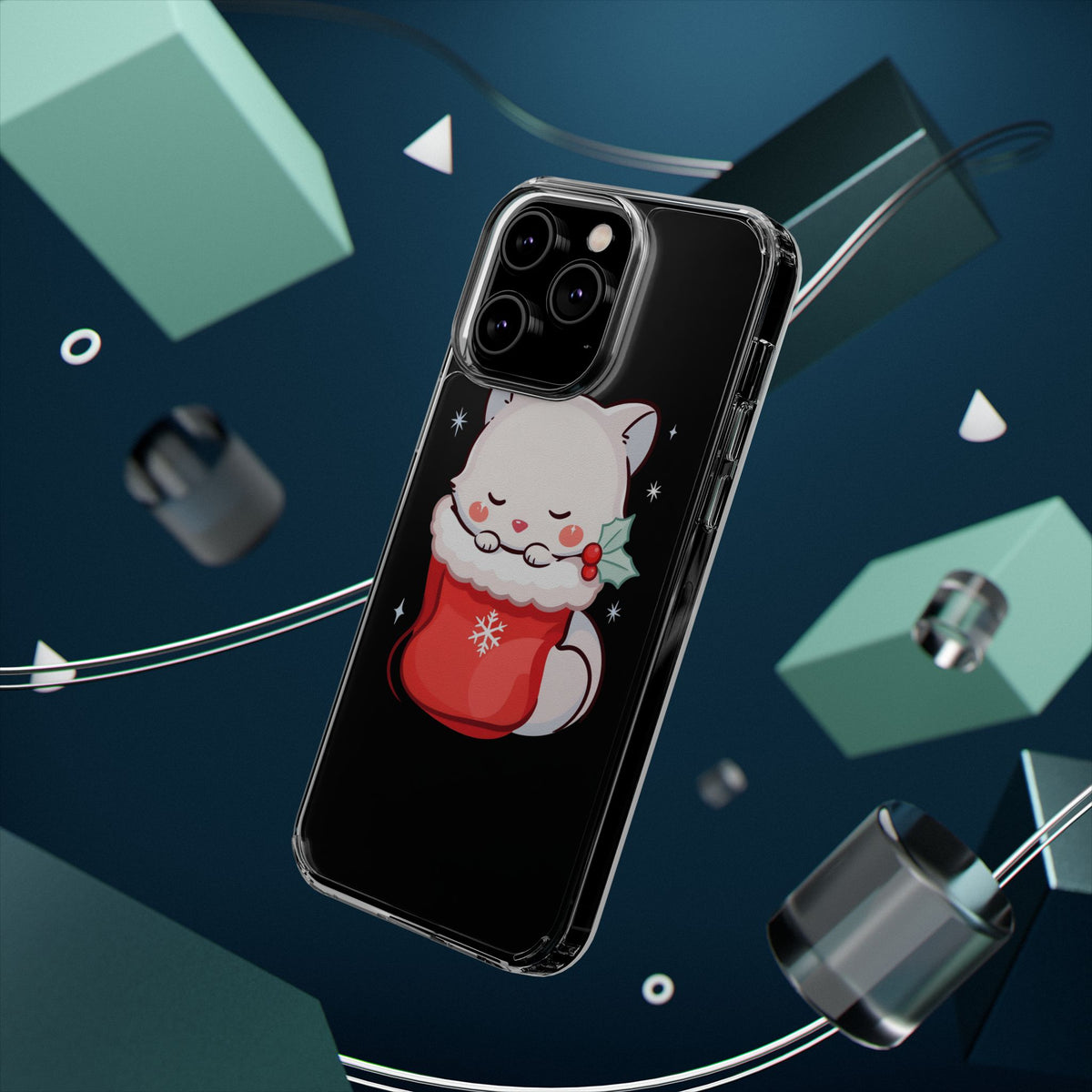 Christmas Fox Phone Case, Cute Holiday Stocking Gift