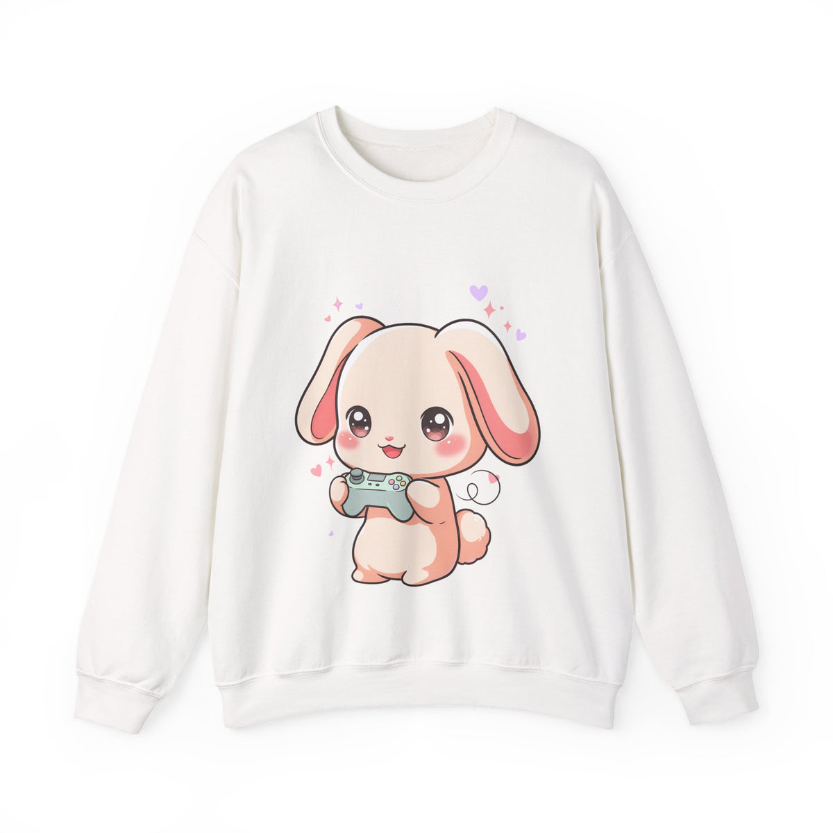 Kawaii Gamer Bunny Sweatshirt for Cozy Gaming Days
