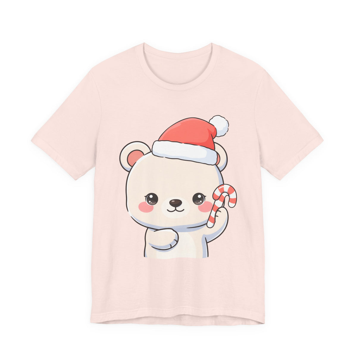 Kawaii Polar Bear Christmas Tee, Cute Holiday Gift