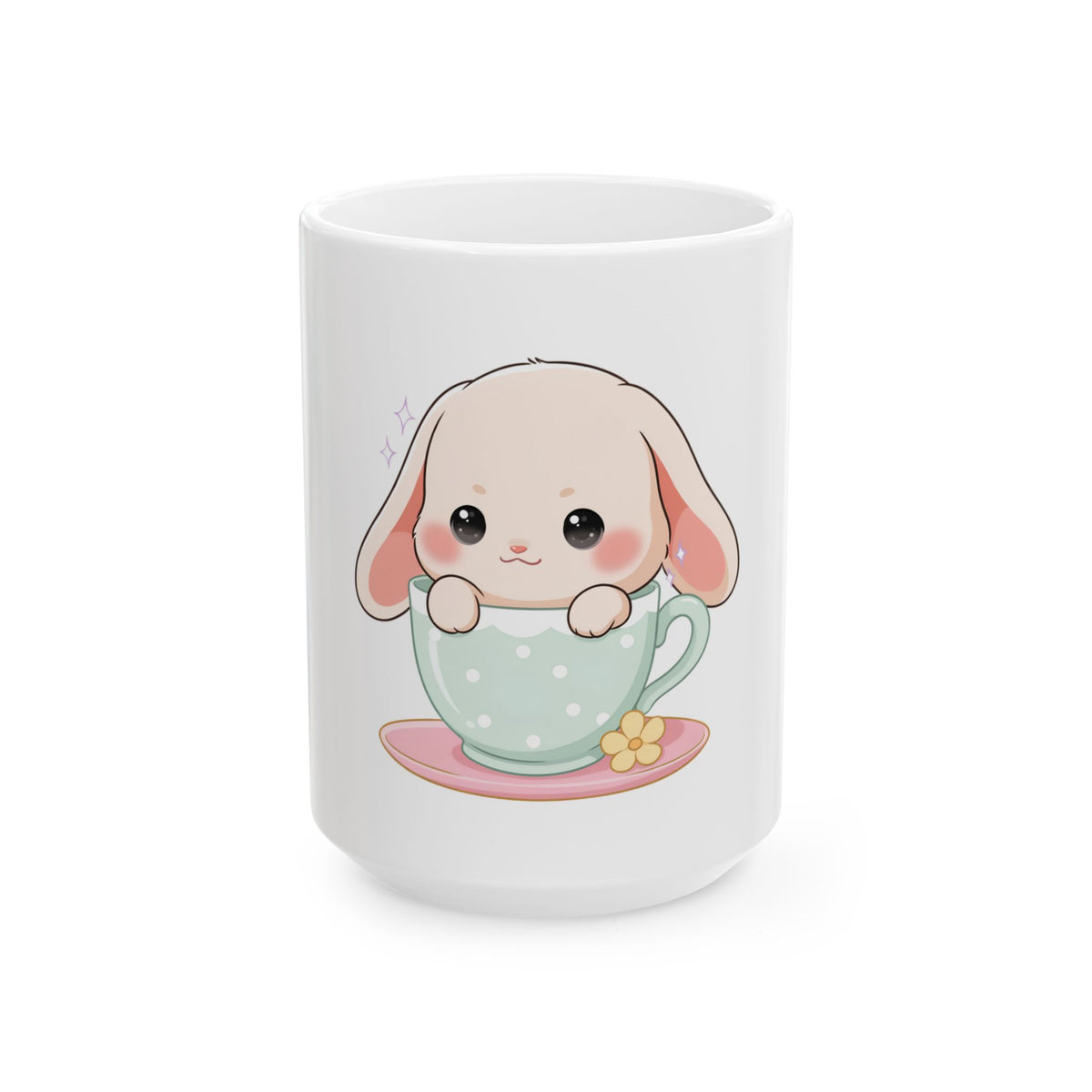 Kawaii Bunny Ceramic Mug for Sweet Desk Moments