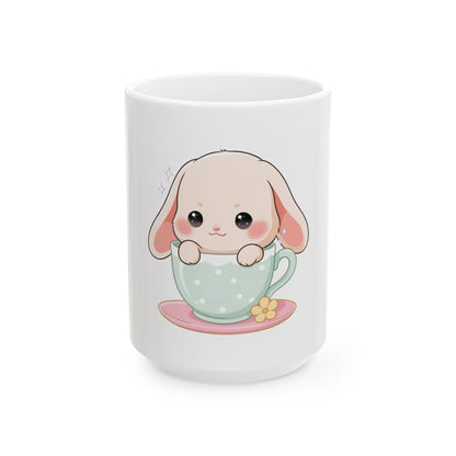 Kawaii Bunny Ceramic Mug for Sweet Desk Moments