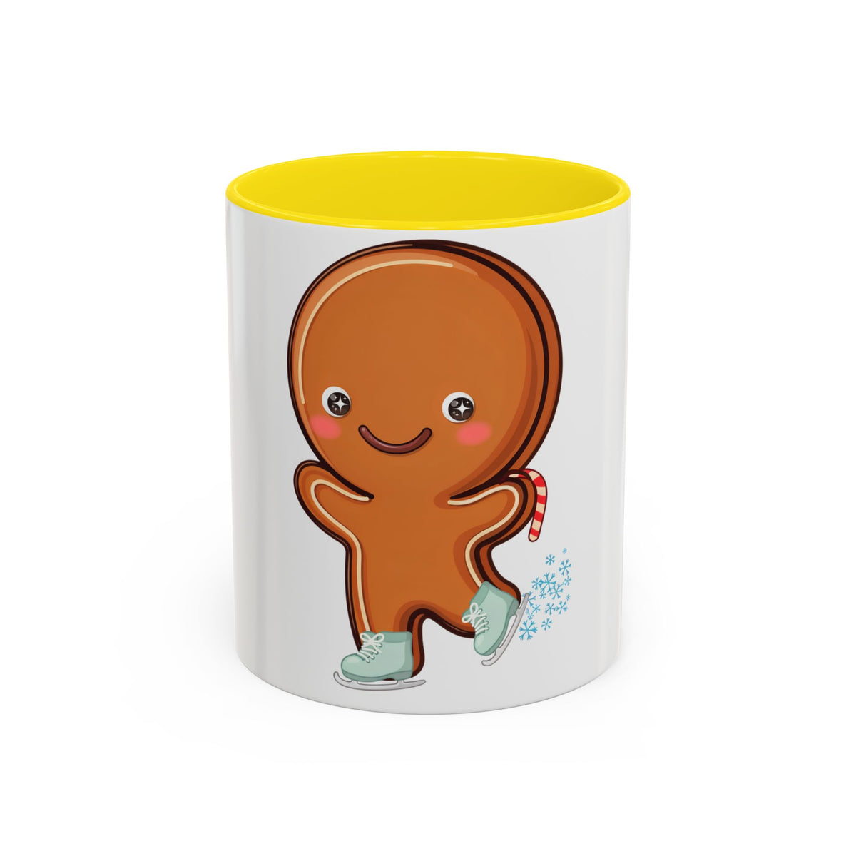 Gingerbread Man Ice Skating Accent Coffee Mug