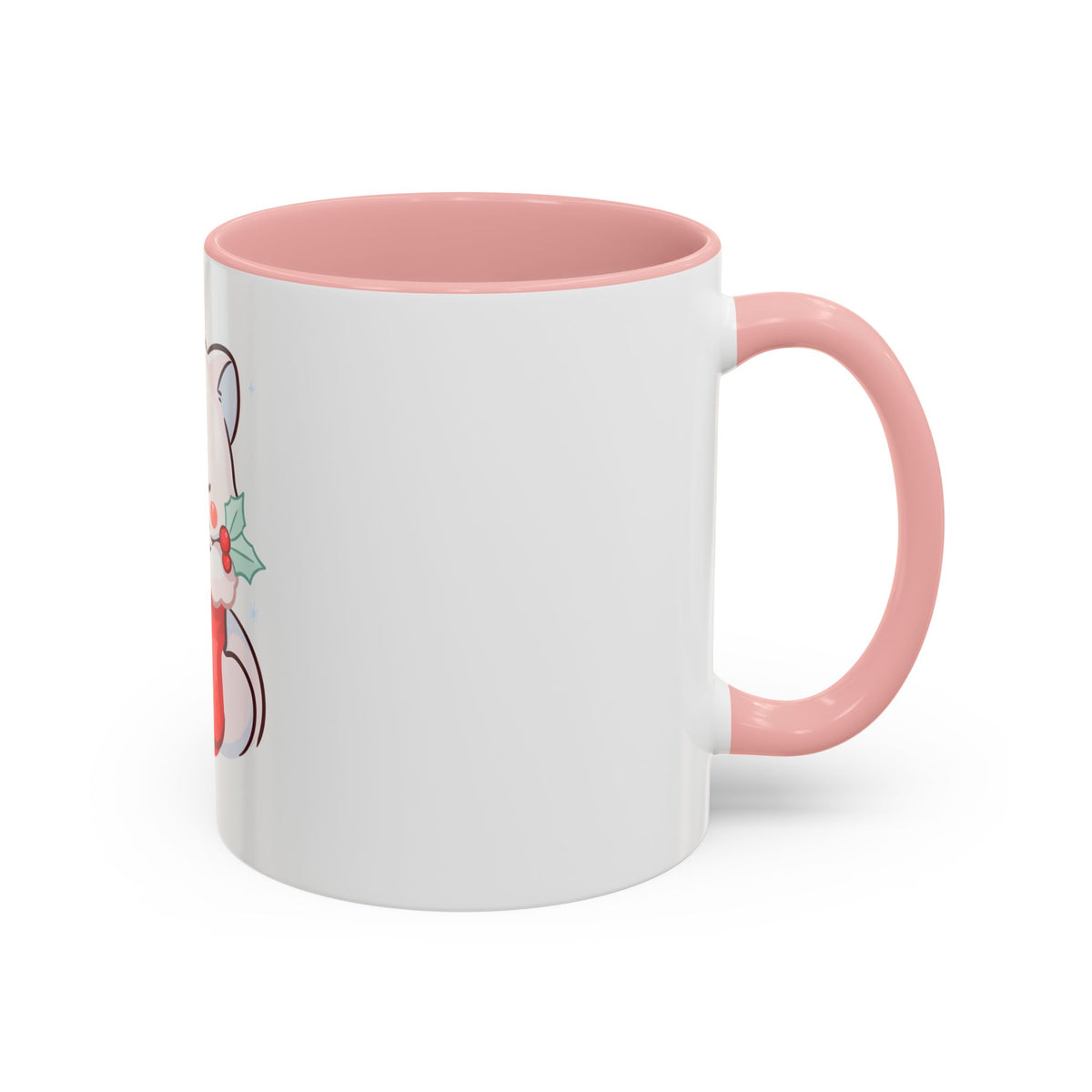 Kawaii Christmas Fox Accent Mug for Cozy Holiday Sips
