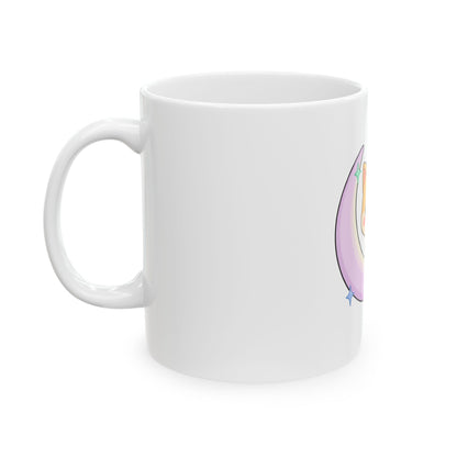 Kawaii Shiba Inu Mug, Cute Crescent Moon Dog Ceramic Cup