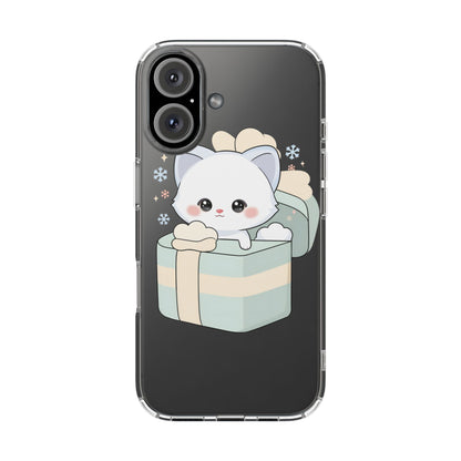 Kawaii Arctic Fox Clear Impact-Resistant Phone Case