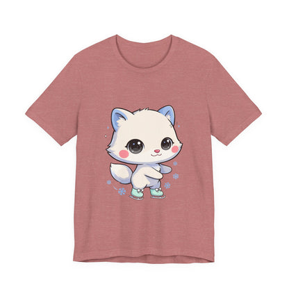 Kawaii Arctic Fox T-Shirt for Winter Gift Giving
