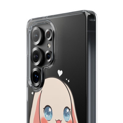 Kawaii Bunny Sushi Phone Case, Clear Impact-Resistant