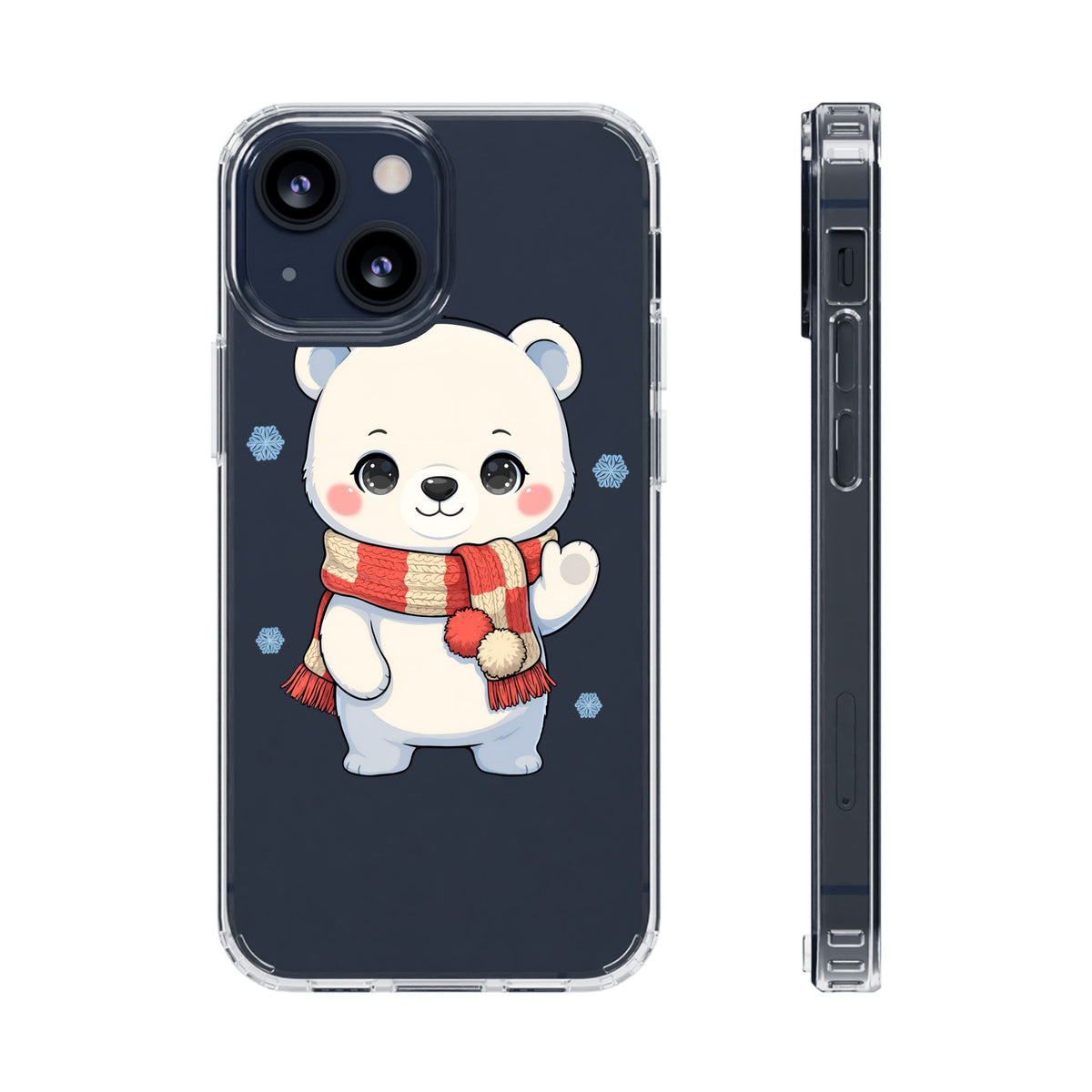 Kawaii Polar Bear Phone Case – Cozy Christmas Cub