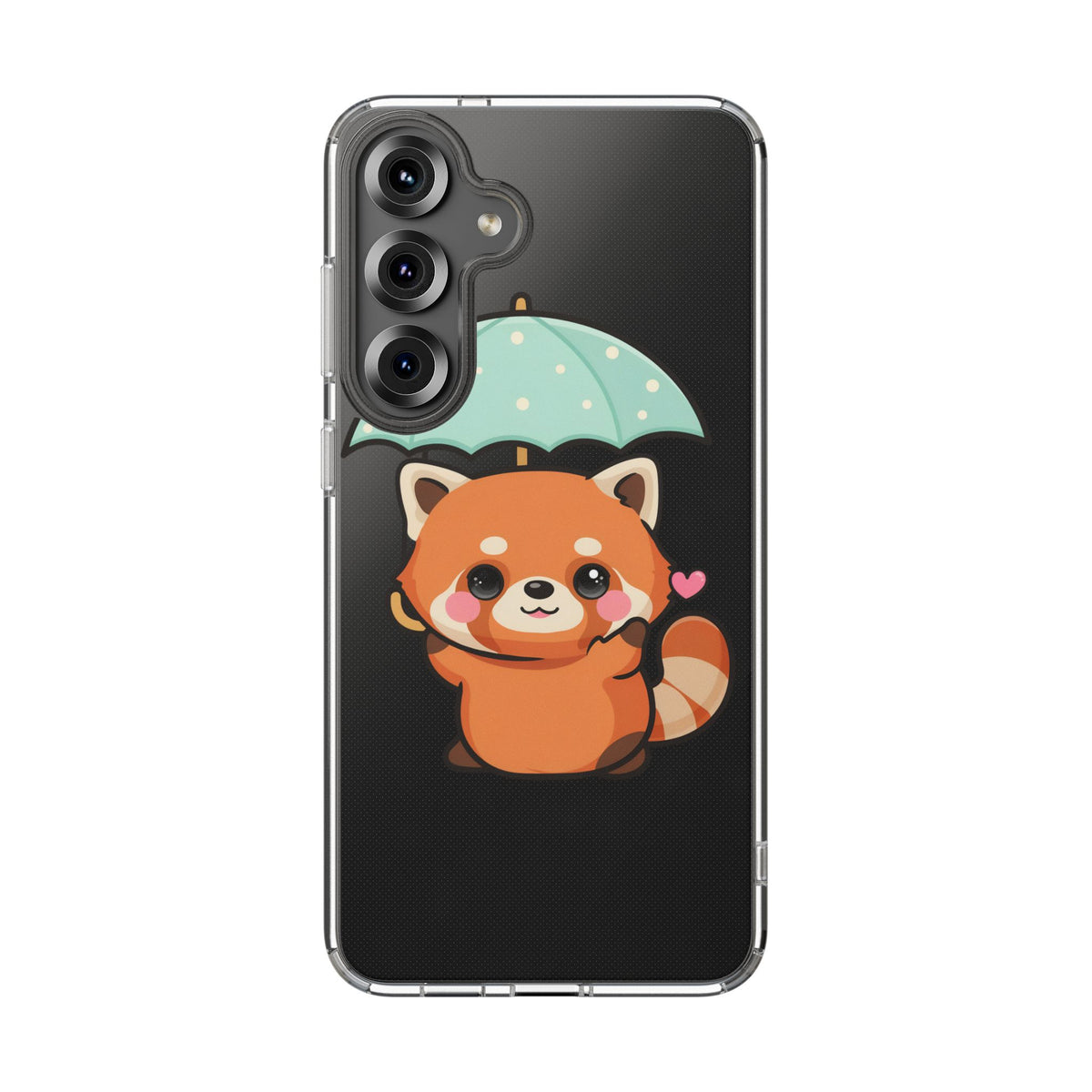 Kawaii Red Panda Clear Impact-Resistant Case