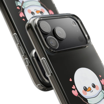 Kawaii Snowman Phone Case, Cute Winter Cheer