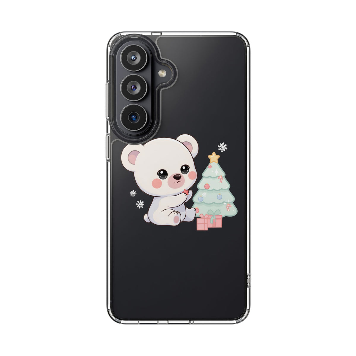 Christmas Polar Bear Phone Case, Kawaii Holiday Accessory