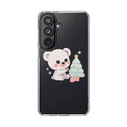 Christmas Polar Bear Phone Case, Kawaii Holiday Accessory