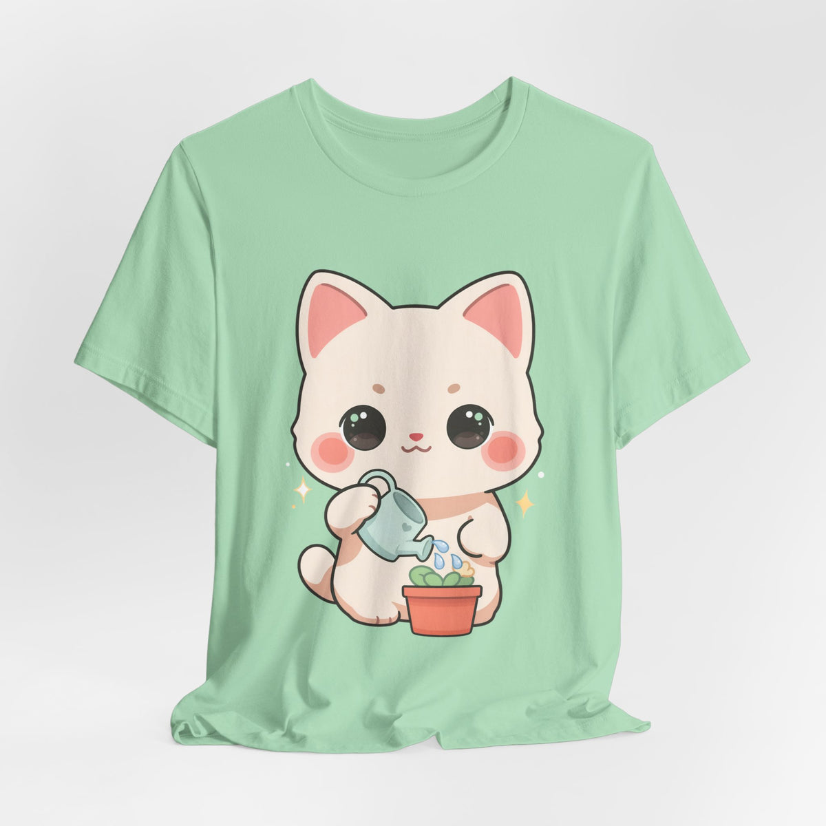 Kawaii Cat Gardening T-Shirt for Plant Lovers