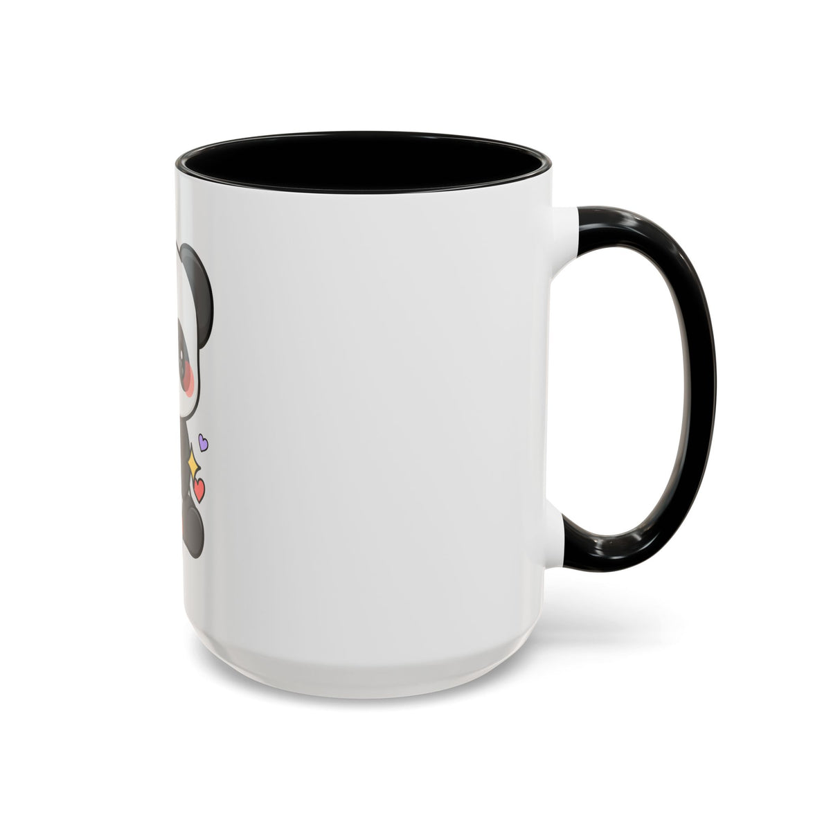 Kawaii Panda Accent Coffee Mug, Cute Plant Lover Gift