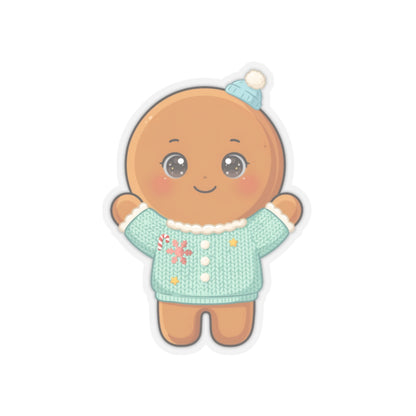 Christmas Gingerbread Sticker, Kawaii Holiday Gift