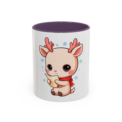 Christmas Reindeer Accent Coffee Mug for Cozy Holiday Mornings