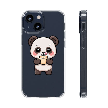 Kawaii Panda Latte Clear Impact-Resistant Case