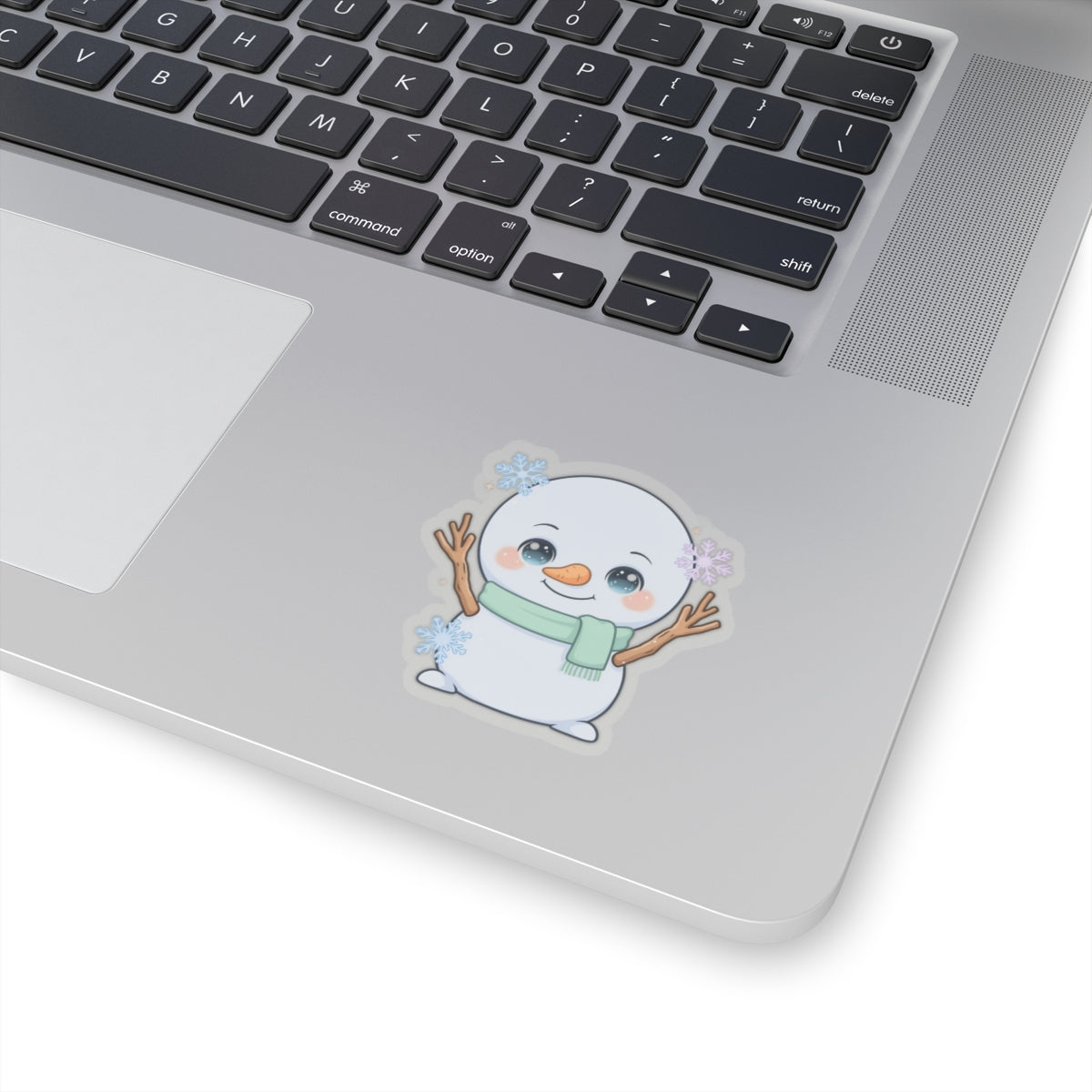 Kawaii Snowman Kiss-Cut Sticker for Winter Cheer