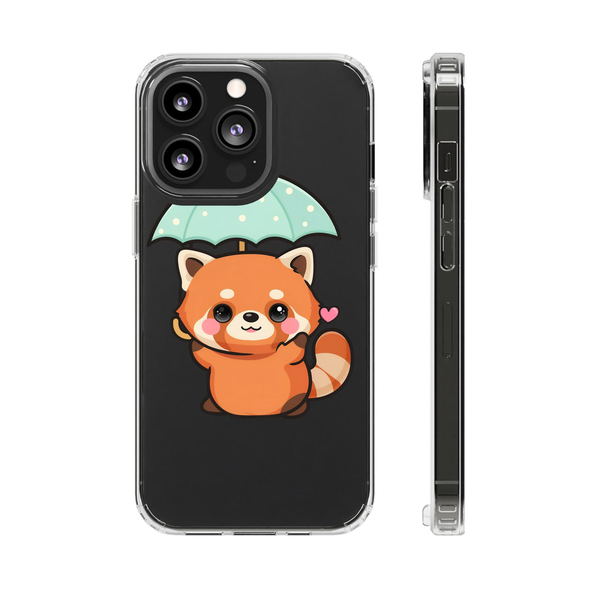 Kawaii Red Panda Clear Impact-Resistant Case
