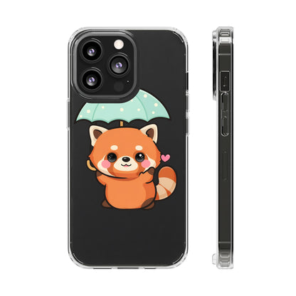 Kawaii Red Panda Clear Impact-Resistant Case