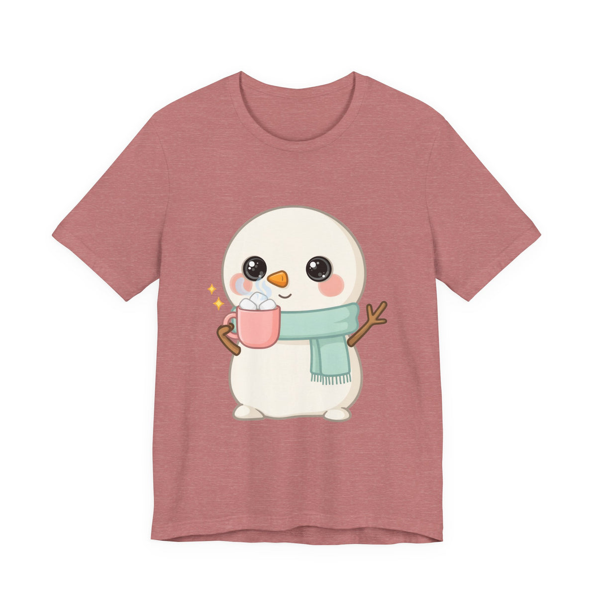 Kawaii Snowman T-Shirt for Cozy Cocoa Breaks