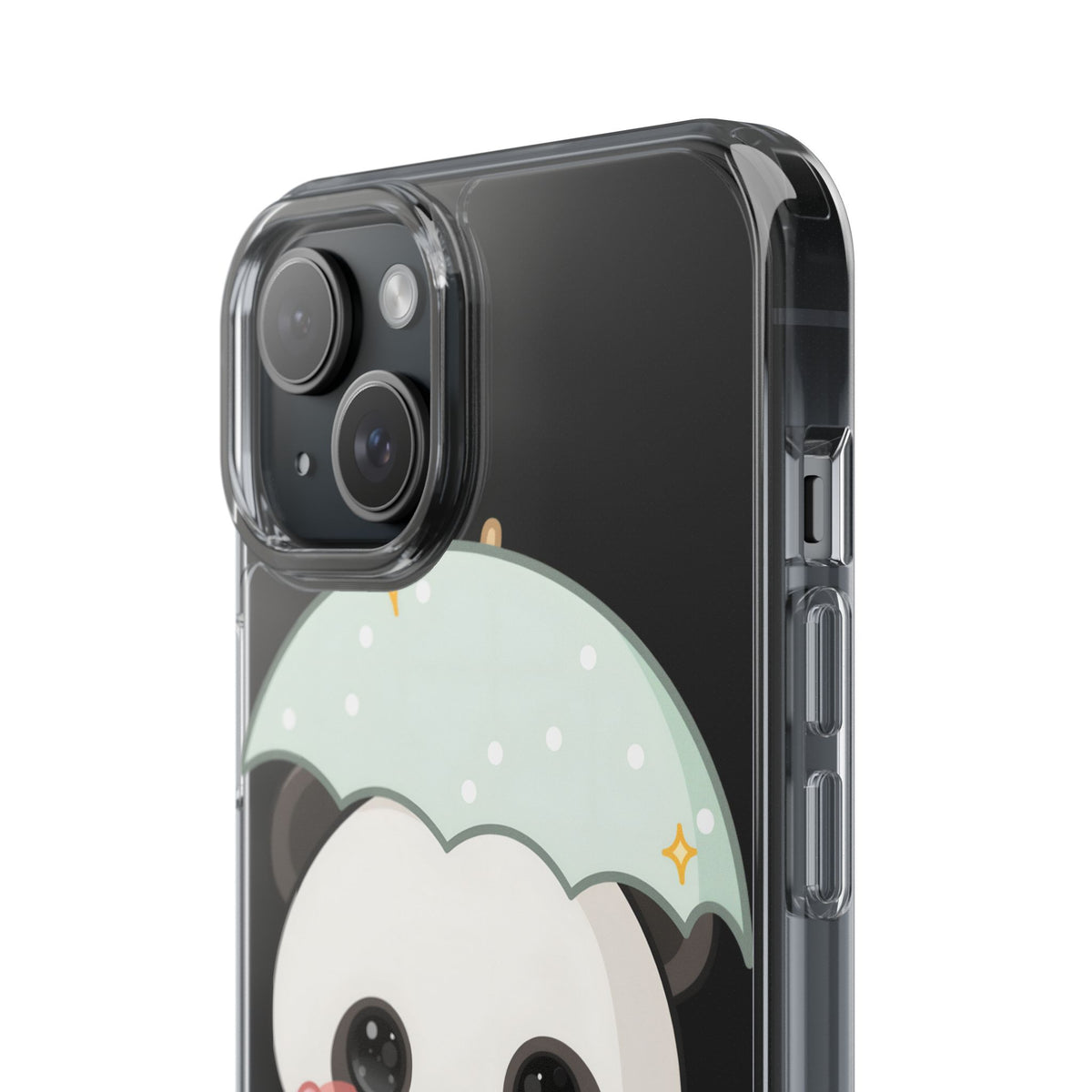 Kawaii Panda Clear Impact-Resistant Phone Case