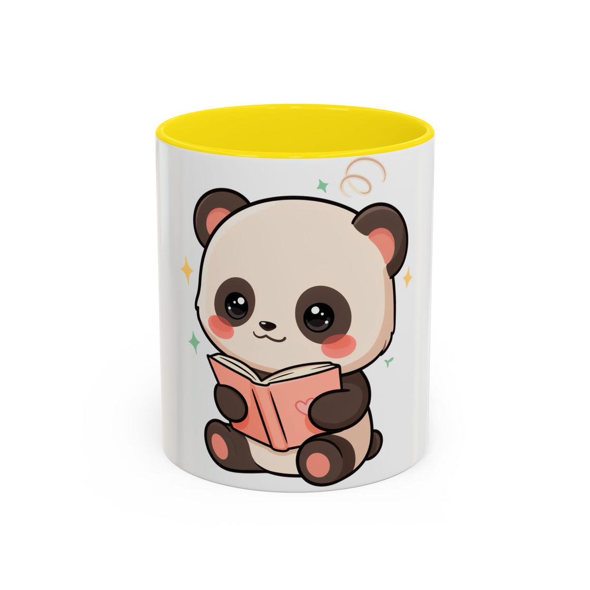 Kawaii Panda Reading Mug, Cute Book Lover Coffee Cup